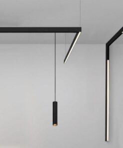 InLight Κρεμαστό φωτιστικό LED 5W 4000K για μαγνητική ράγα σε μαύρη απόχρωση D:4,5cmX30cm (T02302-BL)
