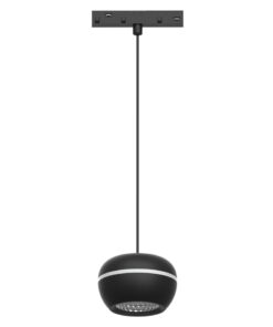 InLight Κρεμαστό φωτιστικό LED 6W 3000K για μαγνητική ράγα σε μαύρη απόχρωση D:10cmX6,5cm (T02501-BL)