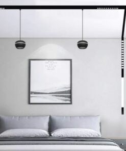 InLight Κρεμαστό φωτιστικό LED 6W 3000K για μαγνητική ράγα σε μαύρη απόχρωση D:10cmX6,5cm (T02501-BL)