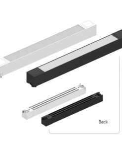 InLight Γραμμικό φωτιστικό LED 20W 3000K για μονοφασική ράγα σε μαύρη απόχρωση D:30cmX3,3cm (T02601-BL)