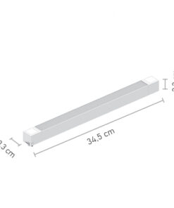 InLight Γραμμικό φωτιστικό LED 20W 4000K για μονοφασική ράγα σε μαύρη απόχρωση D:30cmX3,3cm (T02602-BL)