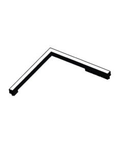 InLight Γραμμικό φωτιστικό γωνία LED 24W 4000K για μαγνητική ράγα σε μαύρη απόχρωση D:30cmX30cm (T05702-BL)