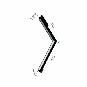 InLight Γραμμικό φωτιστικό γωνία LED 24W 3000K για μαγνητική ράγα σε μαύρη απόχρωση D:30cmX30cm (T05801-BL)
