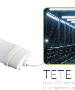 LED Γραμμικό Στεγανό Φωτιστικό 71cm 18W ACA 1570lm 120° 4000K IP66 – TETE1840
