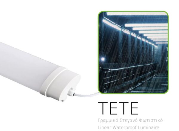 LED Γραμμικό Στεγανό Φωτιστικό 71cm 18W ACA 1570lm 120° 4000K IP66 – TETE1840