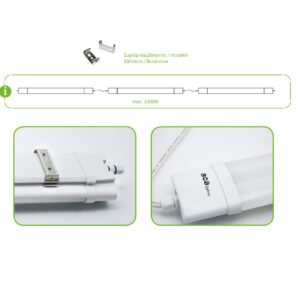 LED Γραμμικό Στεγανό Φωτιστικό 71cm 18W ACA 1570lm 120° 4000K IP66 – TETE1840