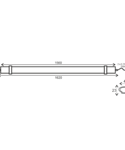LED Γραμμικό Στεγανό Φωτιστικό 162cm 45W ACA 3940lm 120° 4000K IP66 – TETE4540