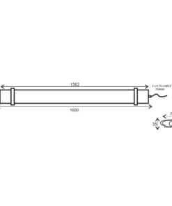 LED Γραμμικό Στεγανό Φωτιστικό 160cm 70W ACA 6400lm 120° 4000K IP66 – TETE7040