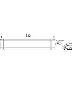 LED Γραμμικό Στεγανό Φωτιστικό 63cm 60W ACA 5400lm 120° 4000K IP66 – TETEH6040