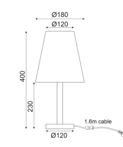 ACA DECOR  – Επιτραπέζιο Φωτιστικό 1ΧΕ14 Ξύλο + Λευκό  Αμπαζούρ Φ18XH39cm