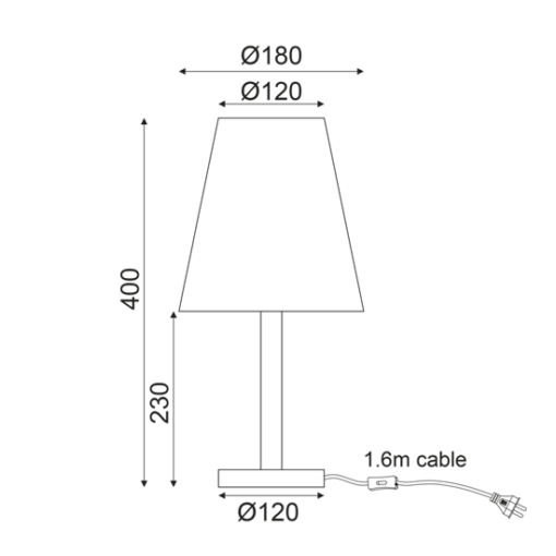 ACA DECOR  – Επιτραπέζιο Φωτιστικό 1ΧΕ14 Ξύλο + Λευκό  Αμπαζούρ Φ18XH39cm