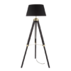 ACA DECOR   – Επιδαπέδιο Φωτιστικό 1ΧΕ27 Ξύλο + Μαύρο Αμπαζούρ+Ορείχαλκο Μέταλλο TF17701FBBB