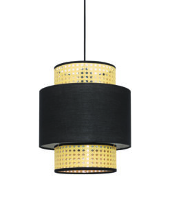 ΚΡΕΜΑΣΤΟ ΦΩΤΙΣΤΙΚΟ 1ΧΕ27 NISYROS ΜΑΥΡΟ ΥΦΑΣΜΑ+ΨΑΘΑ ΡΑΤΑΝ D30XH150CM ACA – TF20831PB