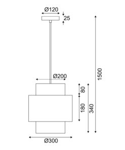 ΚΡΕΜΑΣΤΟ ΦΩΤΙΣΤΙΚΟ 1ΧΕ27 NISYROS ΒΕΡΑΜΑΝ ΥΦΑΣΜΑ+ΨΑΘΑ ΡΑΤΑΝ D30XH150CM ACA – TF20831PG