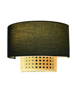 ΕΠΙΤΟΙΧΟ Φ/Σ 1ΧΕ14 NISYROS ΜΑΥΡΟ ΥΦΑΣΜΑ+ΨΑΘΑ ΡΑΤΑΝ 25Χ18Χ13CM ACA – TF20831WB