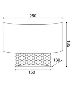 ΕΠΙΤΟΙΧΟ Φ/Σ 1ΧΕ14 NISYROS ΒΕΡΑΜΑΝ ΥΦΑΣΜΑ+ΨΑΘΑ ΡΑΤΑΝ 25Χ18Χ13CM ACA – TF20831WG
