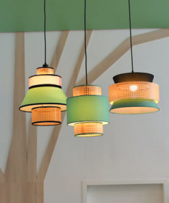 ΚΡΕΜΑΣΤΟ ΦΩΤΙΣΤΙΚΟ 1ΧΕ27 NISYROS ΜΑΥΡΟ-ΒΕΡΑΜΑΝ ΥΦΑΣΜΑ+ΨΑΘΑ ΡΑΤΑΝ D40CM ACA – TF20841P