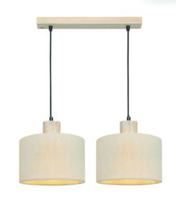 ΚΡΕΜΑΣΤΟ ΦΩΤΙΣΤΙΚΟ  2ΧΕ27 CHIOS ΚΡΕΜ ΥΦΑΣΜΑ+ΞΥΛΟ 50X22XH130CM ACA – TF20862PC