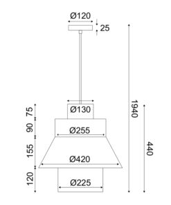 ΚΡΕΜΑΣΤΟ ΦΩΤΙΣΤΙΚΟ 1ΧΕ27 JAPAN ΡΟΖ-ΜΕΝΤΑ ΥΦΑΣΜΑ+ΨΑΘΑ ΡΑΤΑΝ D42XH190CM ACA – TF20881P