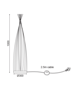 ΕΠΙΔΑΠΕΔΙΟ ΦΩΤΙΣΤΙΚΟ 1ΧΕ27 BAMBOO D30XH100CM SERIFOS ACA DECOR   – TF661F100BO
