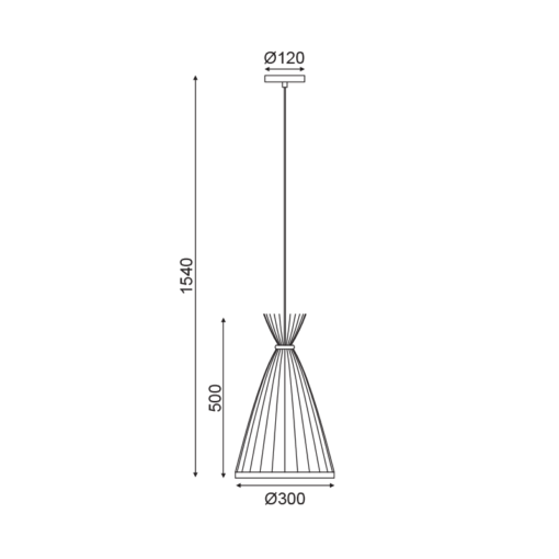 ΚΡΕΜΑΣΤΟ ΦΩΤΙΣΤΙΚΟ 1ΧΕ27 BAMBOO D30XH154CM SERIFOS ACA DECOR  – TF661P30BO