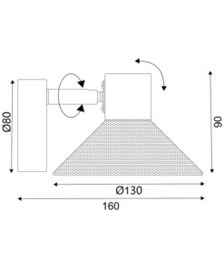 ΕΠΙΤΟΙΧΟ Φ/Σ 1ΧΕ14 PALOMA ΛΕΥΚΟ ΜΕΤΑΛΛΙΚΟ 16X13X9CM ACA – TNK2831SW