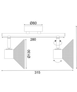 ΕΠΙΤΟΙΧΟ Φ/Σ 2ΧΕ14 PALOMA ΜΑΥΡΟ ΜΕΤΑΛΛΙΚΟ 32X13X19CM ACA – TNK2832SB