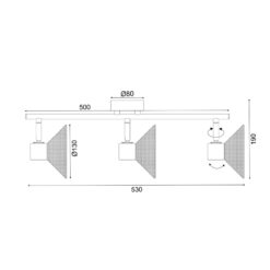 ΕΠΙΤΟΙΧΟ Φ/Σ 3ΧΕ14 PALOMA ΜΑΥΡΟ ΜΕΤΑΛΛΙΚΟ 53X13X19CM ACA – TNK2833SB