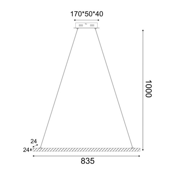 ΚΡΕΜΑΣΤΟ ΦΩΤΙΣΤΙΚΟ LED 13W 3000K 1300LM CANELA ΞΥΛΟ+ΛΕΥΚΟ ΜΕΤΑΛΛΙΚΟ 83,5X8XH100CM ACA – TNK299LED13P