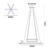 ΚΡΕΜΑΣΤΟ ΦΩΤΙΣΤΙΚΟ LED 27W 3000K 2850LM CANELA ΞΥΛΟ+ΛΕΥΚΟ ΜΕΤΑΛΛΙΚΟ D56XH100CM ACA – TNK299LED27P