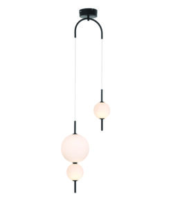 ΚΡΕΜΑΣΤΟ ΦΩΤΙΣΤΙΚΟ LED 15W 3000K 1500LM AMELIA ΜΑΥΡΟ ΜΕΤΑΛΛΙΚΟ+ΛΕΥΚΟ ΓΥΑΛΙ D37XH130CM ACA – TNK323LED15P