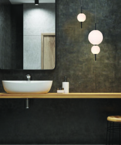 ΚΡΕΜΑΣΤΟ ΦΩΤΙΣΤΙΚΟ LED 15W 3000K 1500LM AMELIA ΜΑΥΡΟ ΜΕΤΑΛΛΙΚΟ+ΛΕΥΚΟ ΓΥΑΛΙ D37XH130CM ACA – TNK323LED15P