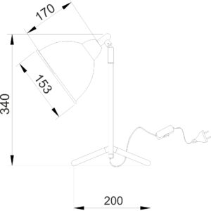 Πορτατίφ Τρίποδας Μεταλλικό Χρώμιο 1xE27 ACA DECOR – TNK75093CR1T