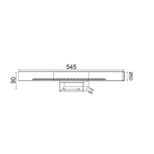 Επίτοιχο Φωτιστικό LED 13W IP44 Λευκό + Χρώμιο ACA DECOR  Θερμό Λευκό 3200K – TNK7518013W