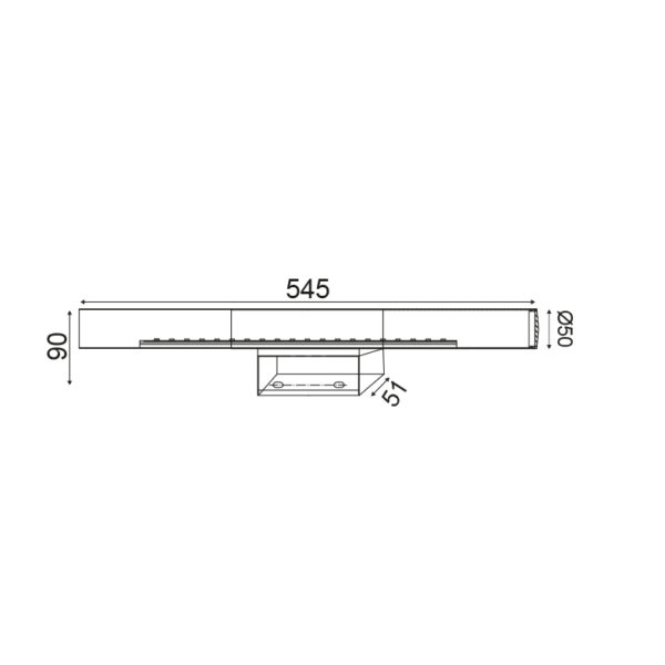 Επίτοιχο Φωτιστικό LED 13W IP44 Λευκό + Χρώμιο ACA DECOR  Θερμό Λευκό 3200K – TNK7518013W