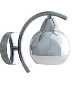 Φωτιστικό Τοίχου Απλίκα 1ΧE27 Γυαλί Χρώμιο – Διάφανο ACA DECOR – TNK81444CR1W