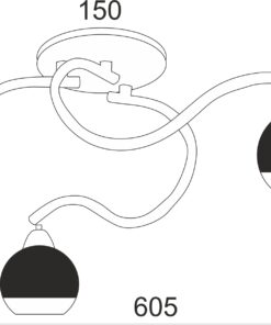 Φωτιστικό Οροφής 3ΧE27 Γυαλί Χρώμιο – Διάφανο ACA DECOR- TNK81444CR3H