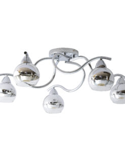 Φωτιστικό Οροφής 5ΧE27 Γυαλί Χρώμιο – Διάφανο ACA DECOR – TNK81444CR5H