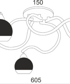 Φωτιστικό Οροφής 5ΧE27 Γυαλί Χρώμιο – Διάφανο ACA DECOR – TNK81444CR5H