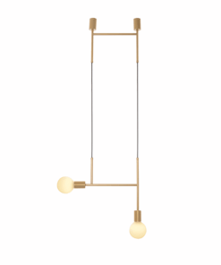 Κρεμαστό Φωτιστικό 2xΕ27 Χρυσό Μεταλλικό 38x4x110 KYOTO ACA DECOR – TNK852P38GD