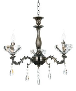 Κρεμαστό Φωτιστικό Οροφής 3xE14 Ø540 Μέταλλο-Κρύσταλλο Μπρονζέ Αντικέ ACA DECOR – TNK854533P