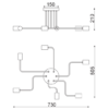 ACA DECOR   – Φωτιστικό Οροφής 6XE27 Μεταλλικό Μαύρο Ματ 73X50XH21cm