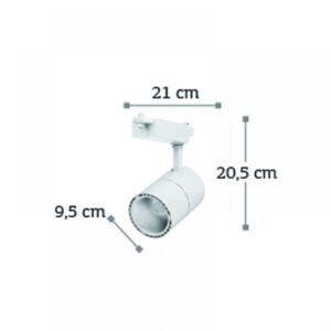 InLight Σποτ Ράγας Λευκό LED 30W 4000K D:9,5cmX20,5cm (T00202-WH)