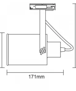 ΦΩΤΙΣΤΙΚΟ ΣΠΟΤ ΡΑΓΑΣ ΜΟΝΟΦΑΣΙΚΟ 2 ΚΑΛΩΔΙΩΝ ΣΕ WHITE GOLD BRUSHED 1X E27 PAR 30 ACA – TS13PAR3CWG
