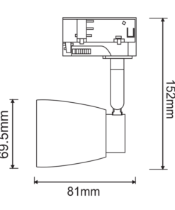 Φωτιστικό Spot Ράγας 4 Καλωδίων GU10 Μαύρο ACA – TS40GU4CBACA