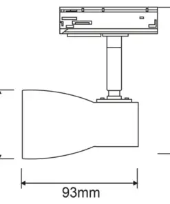 ΦΩΤΙΣΤΙΚΟ ΣΠΟΤ ΡΑΓΑΣ ΜΟΝΟΦΑΣΙΚΟ 2 ΚΑΛΩΔΙΩΝ ΣΕ ΜΑΥΡΟ ΧΡΩΜΑ 1X GU10 ACA – TS67GU3CB