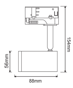 TRACK SPOT GU10 3C WHITE No68 ACA – TS68GU3CW