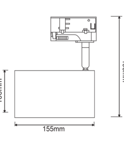 ΦΩΤΙΣΤΙΚΟ ΣΠΟΤ ΡΑΓΑΣ ΤΡΙΦΑΣΙΚΟ 4 ΚΑΛΩΔΙΩΝ ΣΕ ΜΑΥΡΟ ΧΡΩΜΑ 1XE27 PAR 30 ACA – TS68PAR4CB