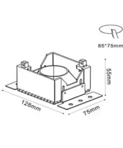 ΣΠΟΤ ΧΩΝEYTO FRAMELESS ΣΤΑΘΕΡΟ 78x78mm 1xMR16/GU10 ME ANAKΛΑΣΤΗΡΑ ΛΕΥΚΟ UNIVERSE – 1-U008129