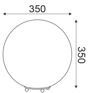 ACA DECOR   – Επιδαπέδιο Φωτιστικό 1ΧΕ27 Λευκό Γυαλί + Πλαστικό Φ35ΧΗ35cm